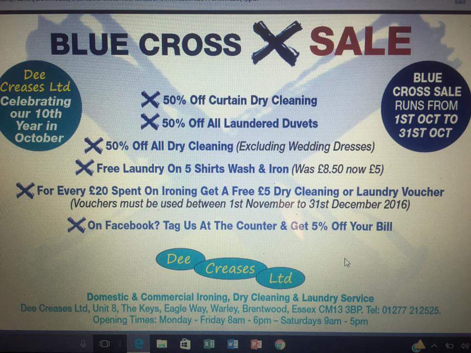 To celebrate 10 years of the business, there will be a blue cross sale throughout october to show our appreciation to our clients 😘