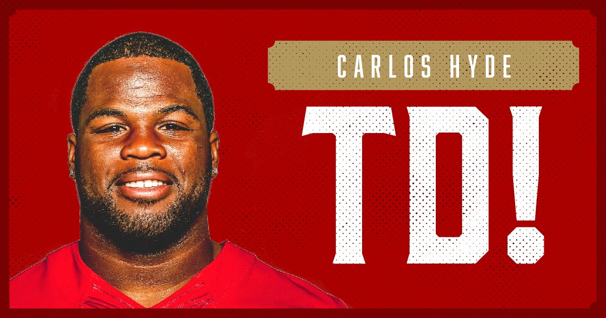 49ers's tweet photo. TOUCHDOWN @elguapo!! #GoNiners https://t.co/M2K1FGl428