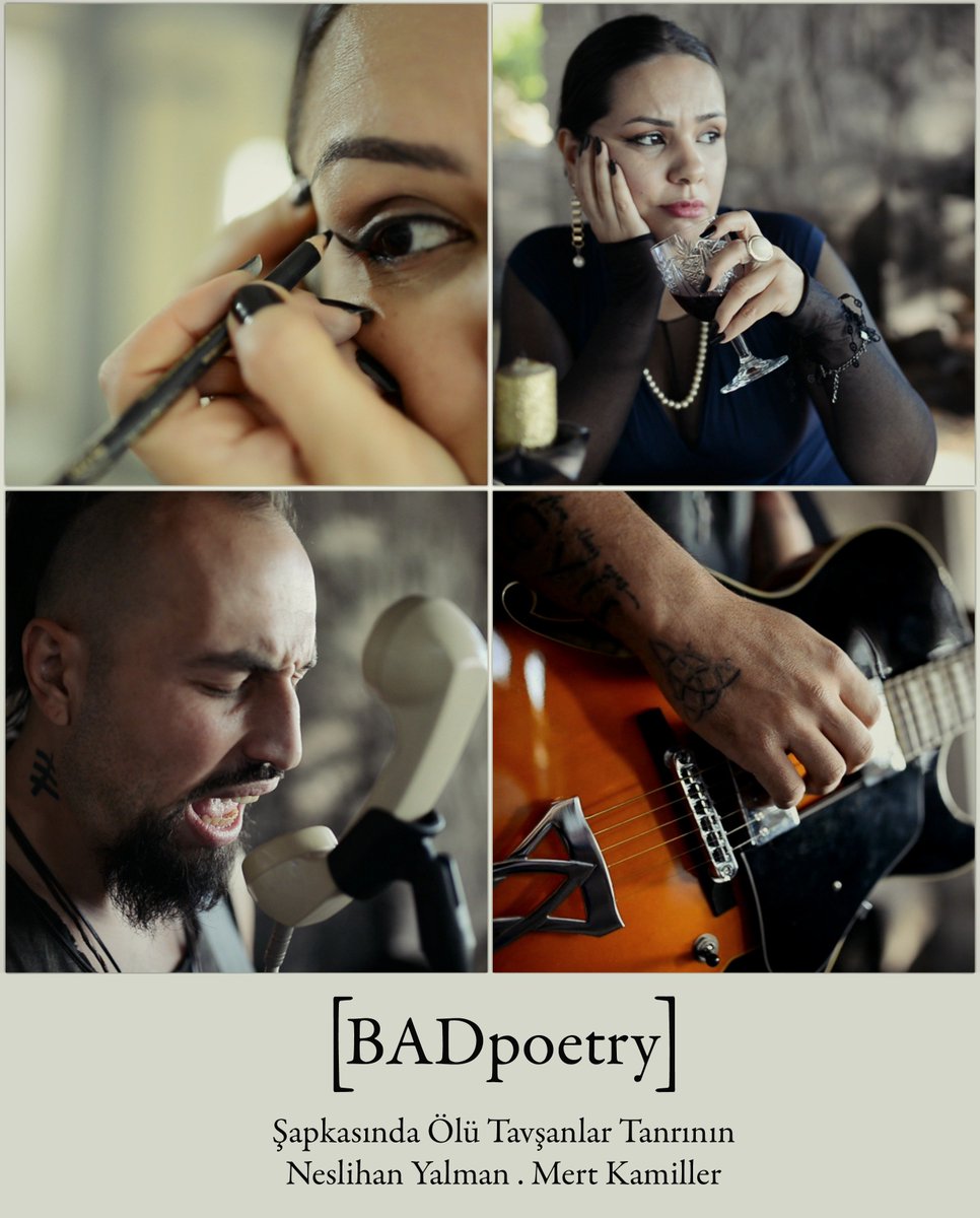 badpoetry_tr's tweet photo. Arda Gül'ün objektifinden yeni [BADpoetry] videosu;
Neslihan Yalman harikası 'Şapkasında Ölü Tavşanlar Tanrının'a,
Video 10 Ekim'de yayında! https://t.co/QKy86Ogyx7