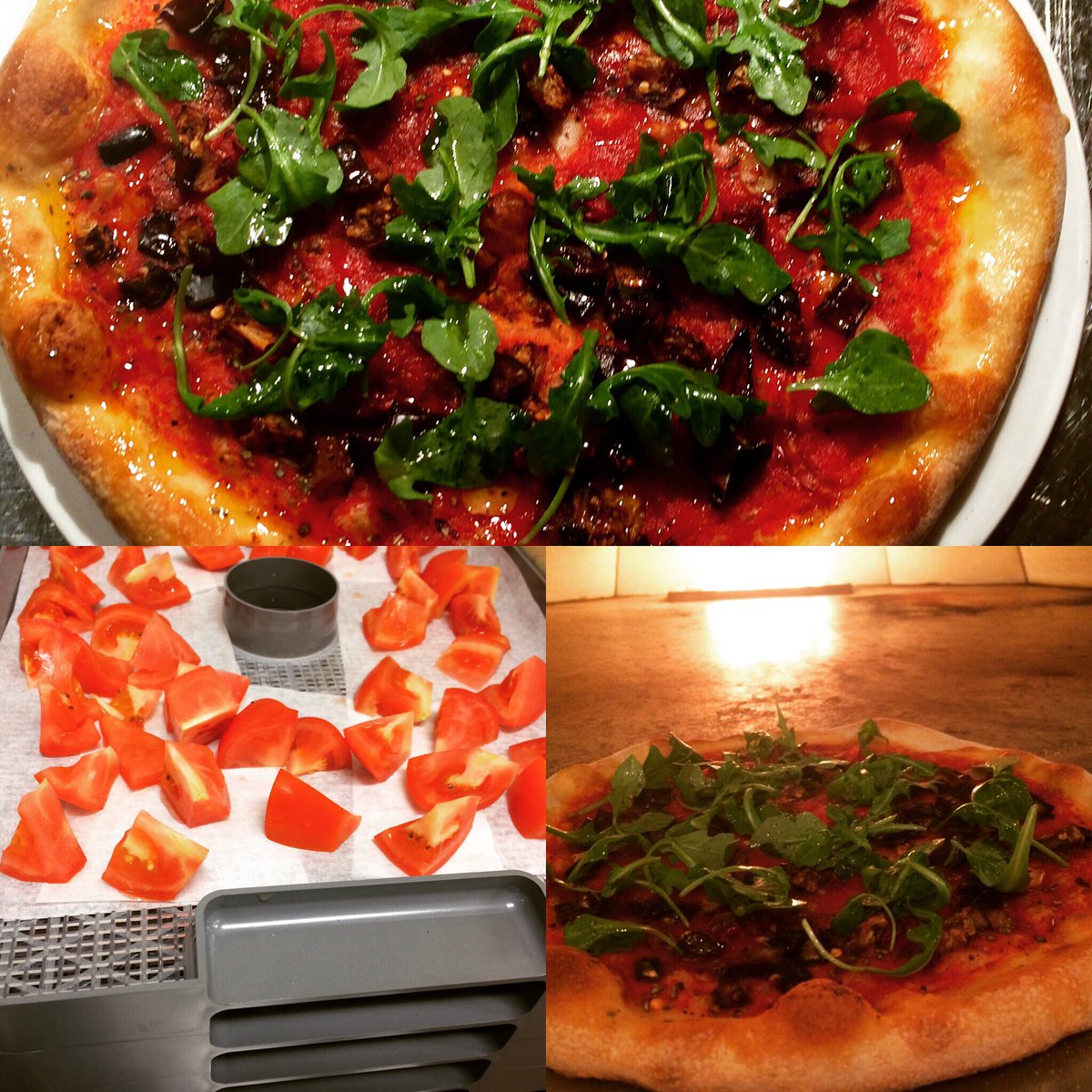 _WesleyFields's tweet photo. Marinara base, spicy eggplant 1/2 dried tomatoes, lightly dress arugula @CasolareDC https://t.co/1MV4bU2dNp