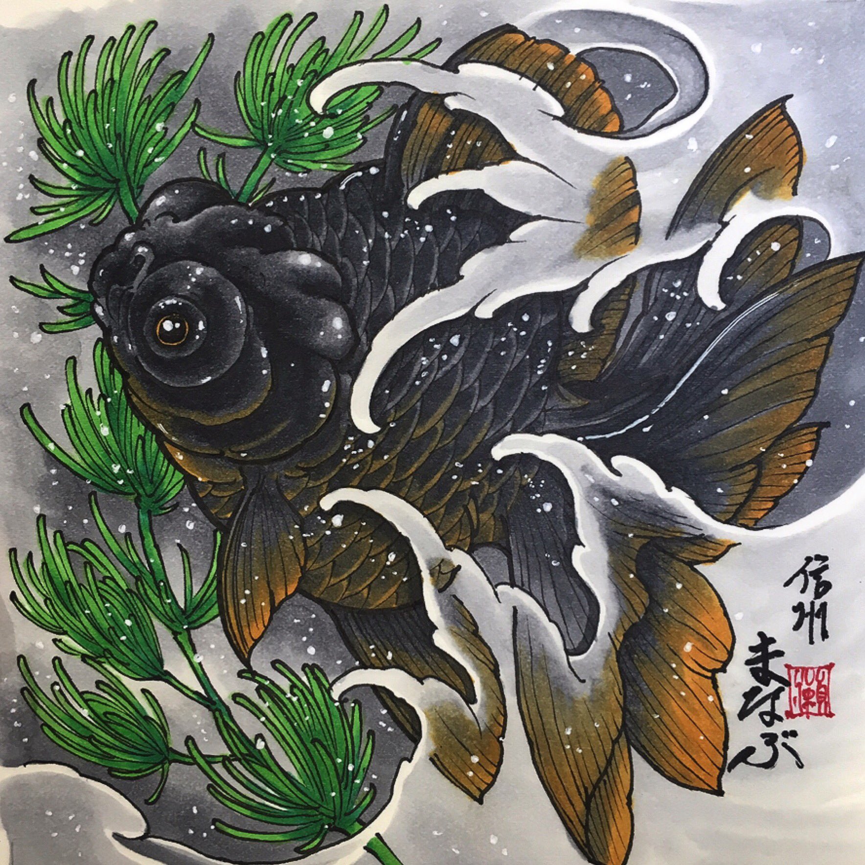 【真作保証】水清公子「蘭鋳」油彩3号 直筆サイン 真筆 絵画 金魚 ランチュウ Amazon.co.jp: 真作保証水清公子「蘭鋳」油彩3号 直筆サイン