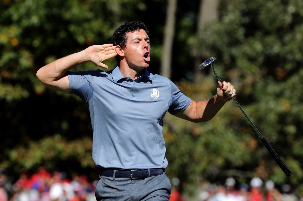 rorycapern's tweet photo. An incredible show of 🏌 for a memorable #Ryder2016. Not sold on the crowd involvement, but loved the ⚡️. https://t.co/jMpF43eBQz