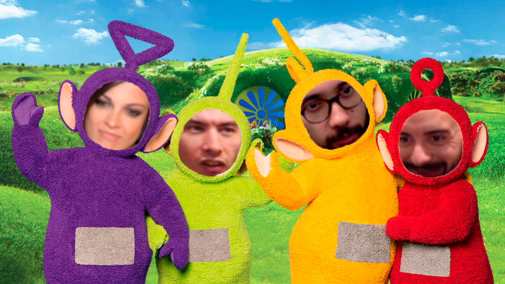 PeRiKoSnach's tweet photo. #QBRLive Quei Bravi Teletubbies! ☺ ♥ (Sto scherzando) @xFeliciaTwitch @_Nerdocracy_ https://t.co/mTY19qMbag