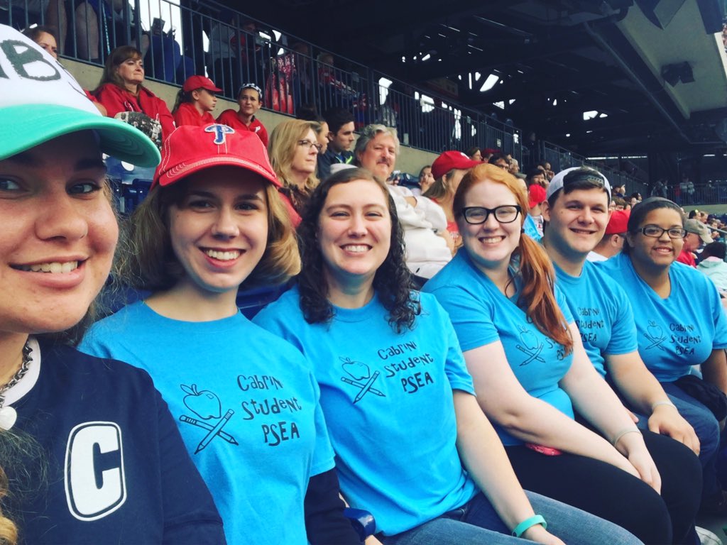 cabrinipsea's tweet photo. Enjoying the Phillies game! 💙⚾️ #SPSEA #CabriniPSEA https://t.co/xjbeoYdvpr