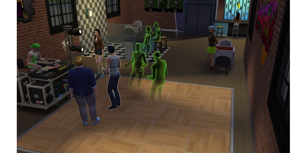SuperSimmerBabe's tweet image. You know just some ghosts at the bar, the usual. @TheSims  #TheSims4