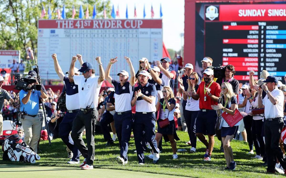 BKoepka's tweet photo. We prepared as a team. We played as a team. We reclaimed the #RyderCup as a team! #GoUSA https://t.co/LOIcLkBPam