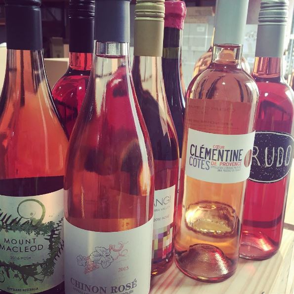 Today's lineup for the <a href="/coeurclementine/">Coeur Clémentine</a> trade rose tasting. 3-5pm, <a href="/NeapoliWineBar/">Neapoli Wine Bar</a>