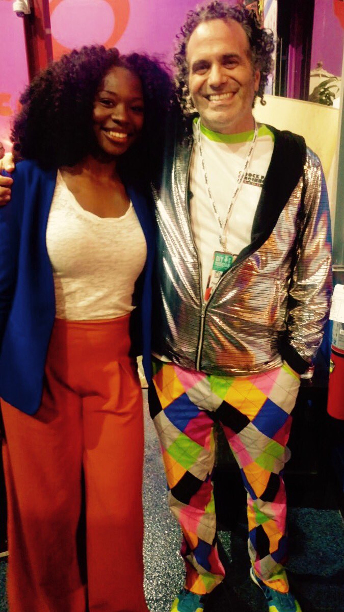 nolaademusic's tweet photo. So much color in this pic! Loved meeting @dmitrivietze! #colorrules #pants #diymusicianconference #cdbaby #yessssss https://t.co/925mjeninS