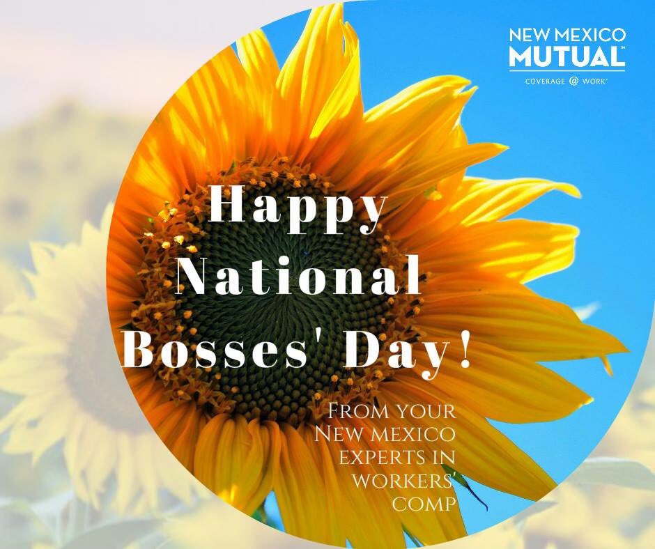Monday shout out to our stellar management team at New Mexico Mutual today, in celebration of National Bosses' Day!
