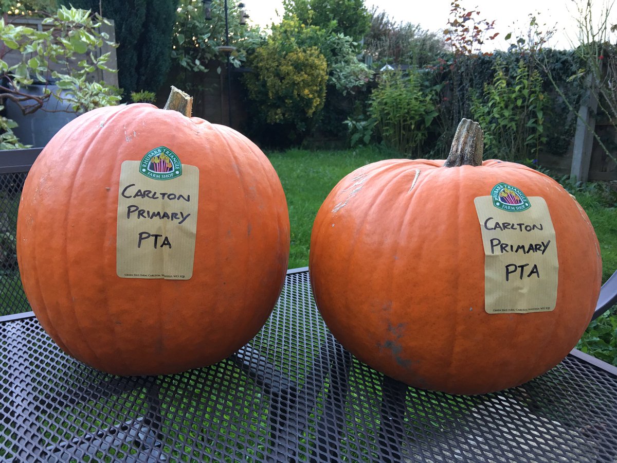 CarltonprimPTFA's tweet photo. Thank you 👍 @RhubarbTFS for our pumpkin prizes for the Halloween Disco 🎃🎃. Limited tickets still available 👻 https://t.co/lOp8RS5WCh