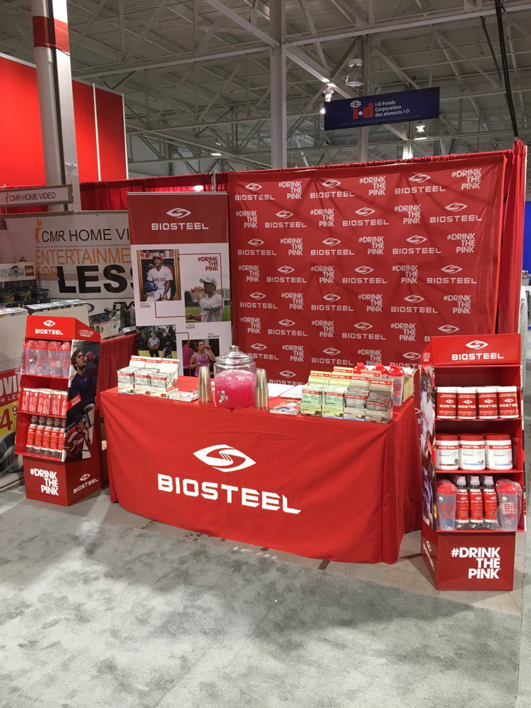 markjweese's tweet photo. @BioSteelSports making it happen @CanadianGrocer ! Stop by the booth for info and #drinkthepink #GICshow2016 https://t.co/lLzav9oNI1