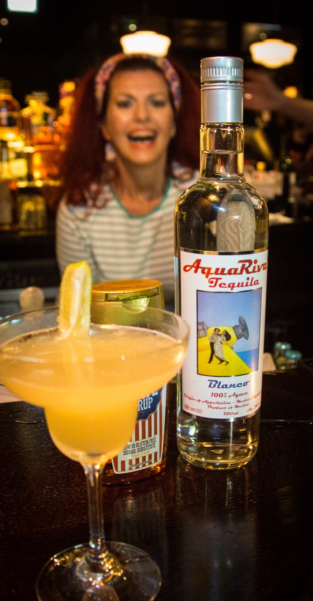AquaRivatequila's tweet photo. @cleorocos1 livens up the launch of @RedDogSaloonNG1 with @AquaRivatequila Margaritas and #HappyTrouble Thanks Ish for the great cocktails https://t.co/FsDYSECm3Z