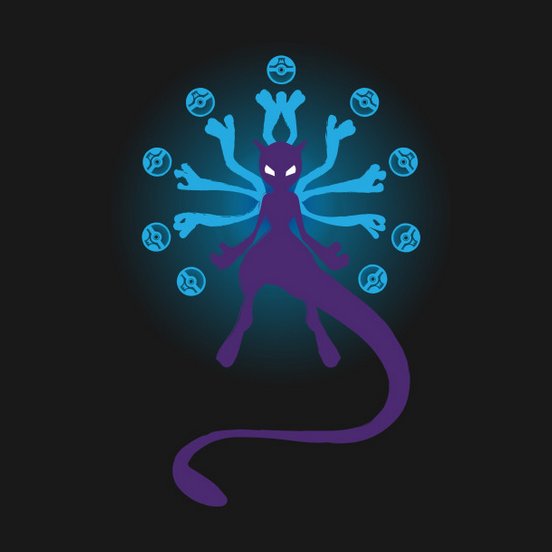 RFandom's tweet image. Meet the Zentwo! Cool new shirt available here: buff.ly/2eeNKYK #Mewtwo #Pokemon