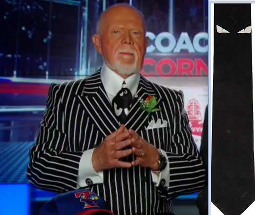 thomashenrymade's tweet image. Opening night #suit rating: 10/10. Perfection. Black/white gangster pinstripe A+ with high collar. Is that Don rocking a Fendi tie? #THmade