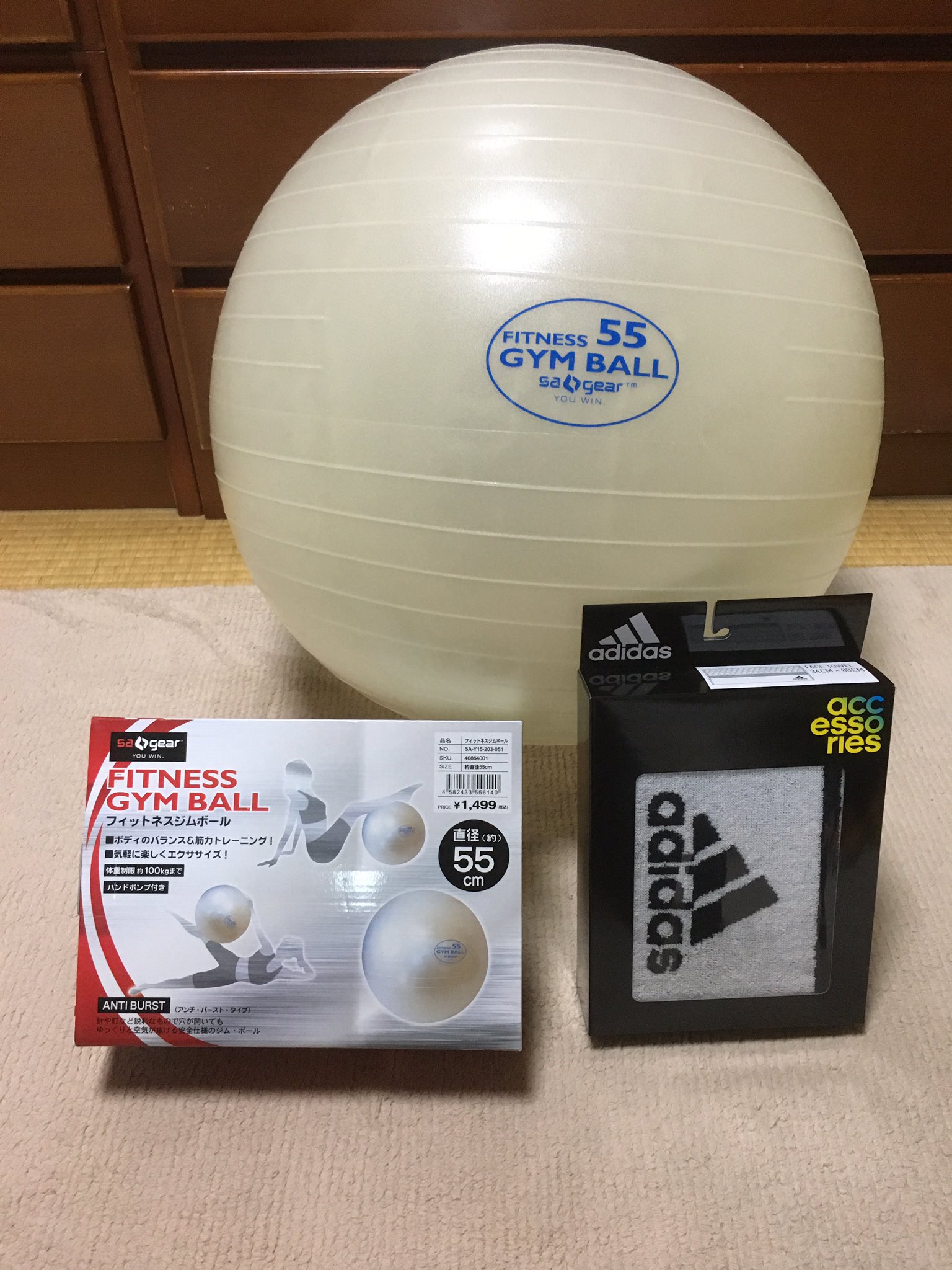 まるすけ 店の後輩に誕プレとしてバランスボールもらった これで少しでも坐骨神経痛を和らげられたらはっぴー T Co Tkergag3mw Twitter