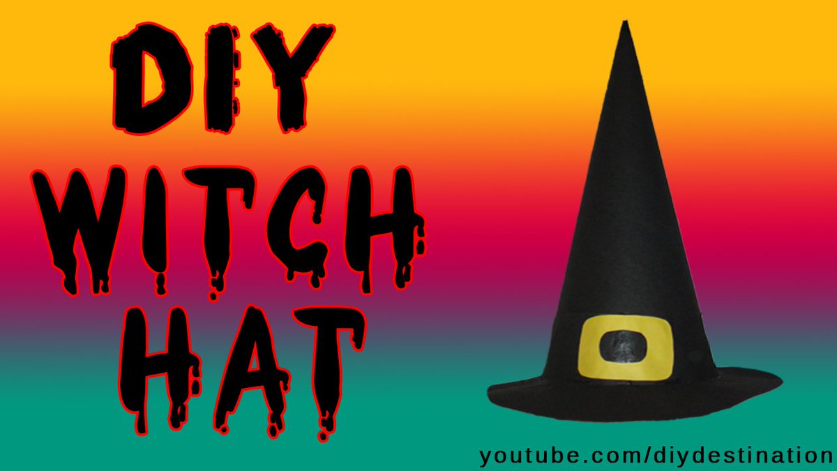 DIYDestinationz's tweet photo. Complement your witch costume with a customizable hat this #Halloween. Watch #DIYHalloween witch hat tutorial https://t.co/dypL0H85mc https://t.co/g1QDC65fYu