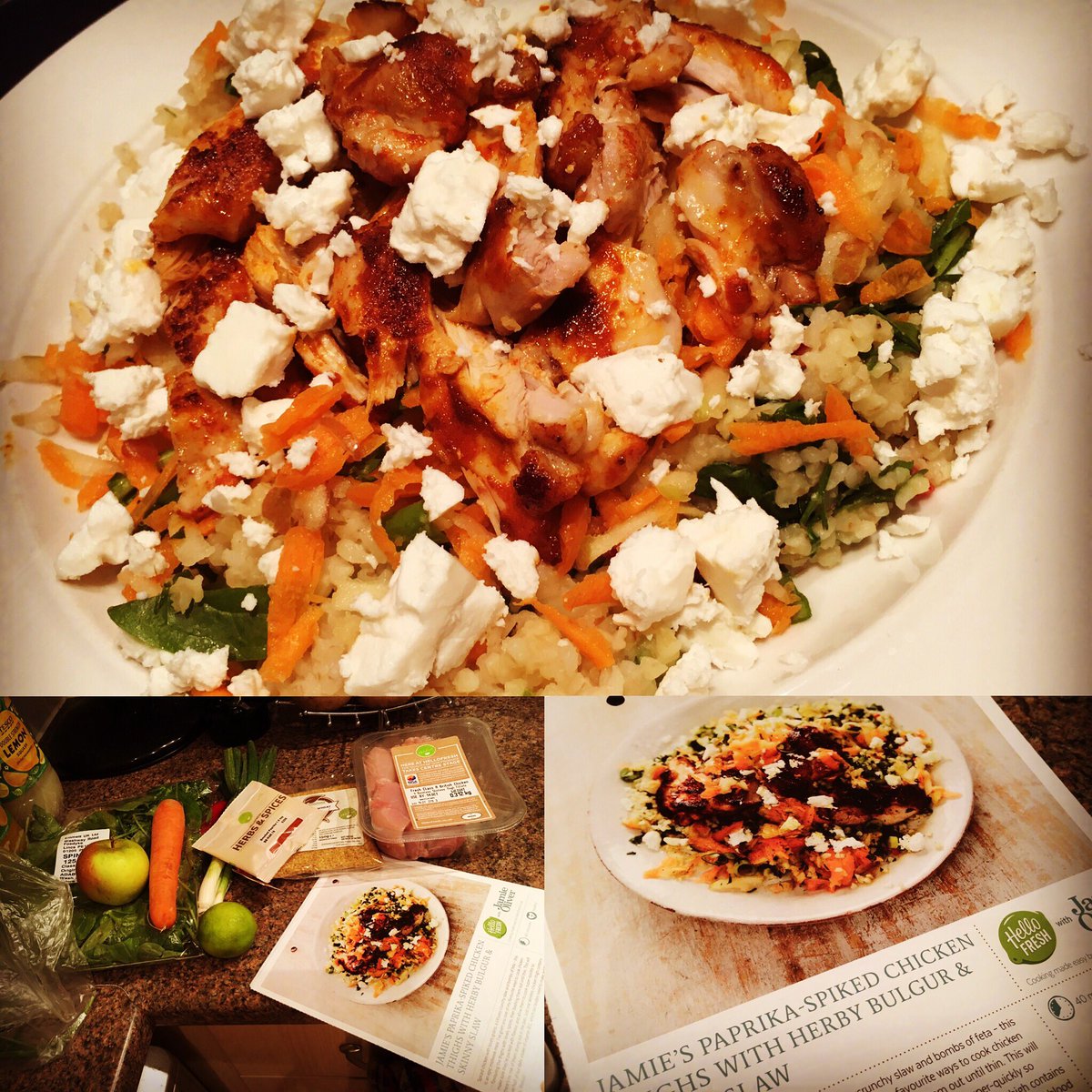 StarwiseMeUk's tweet photo. A few of Last weeks meals and tonight's creation - really motivated to cook special meals after work now thanks to #hellofresh #foodporn ❤️ https://t.co/ogdLNu6xtD