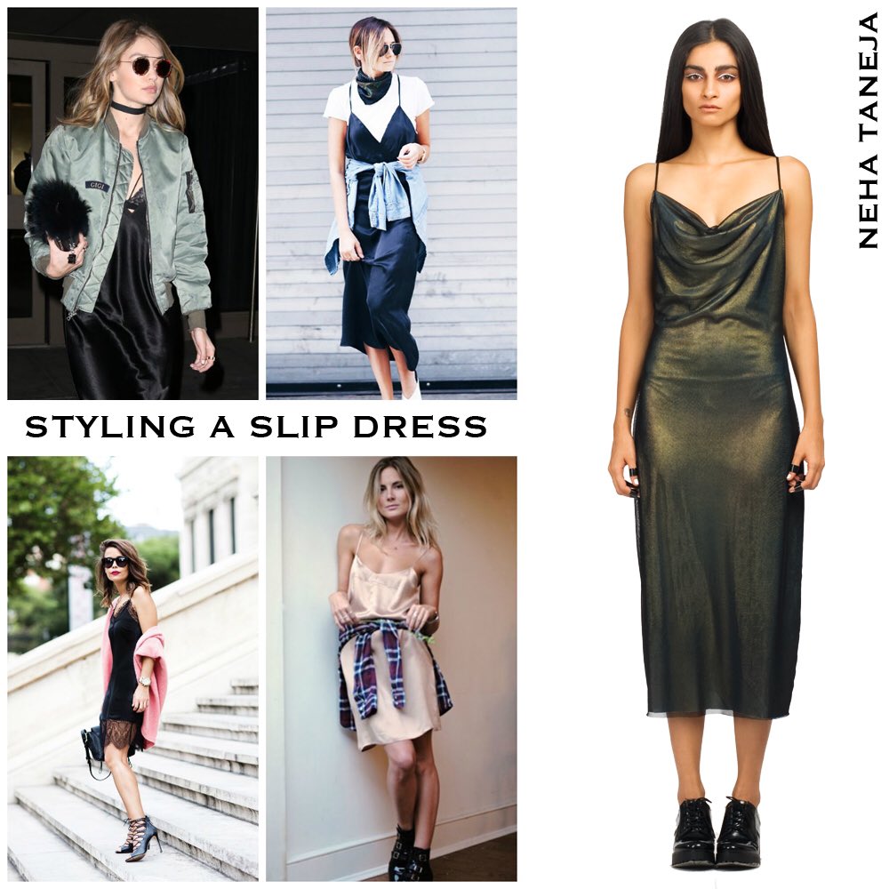 Stay in-vogue with the slip dress trend. 
Shop for the #NehaTaneja slip dress - INR 7400. Inbox for details.
#India #Fashion #Shopnow
