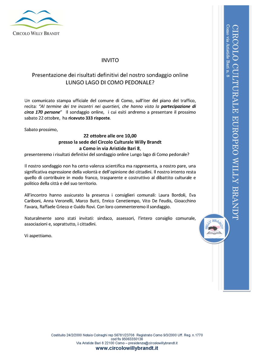 LucaCeruti's tweet photo. "..invitato l'intero consiglio comunale" non partiamo proprio bene. invito mai ricevuto
il dibattito da che parte starà? #como2017 https://t.co/MG0KCHakBC