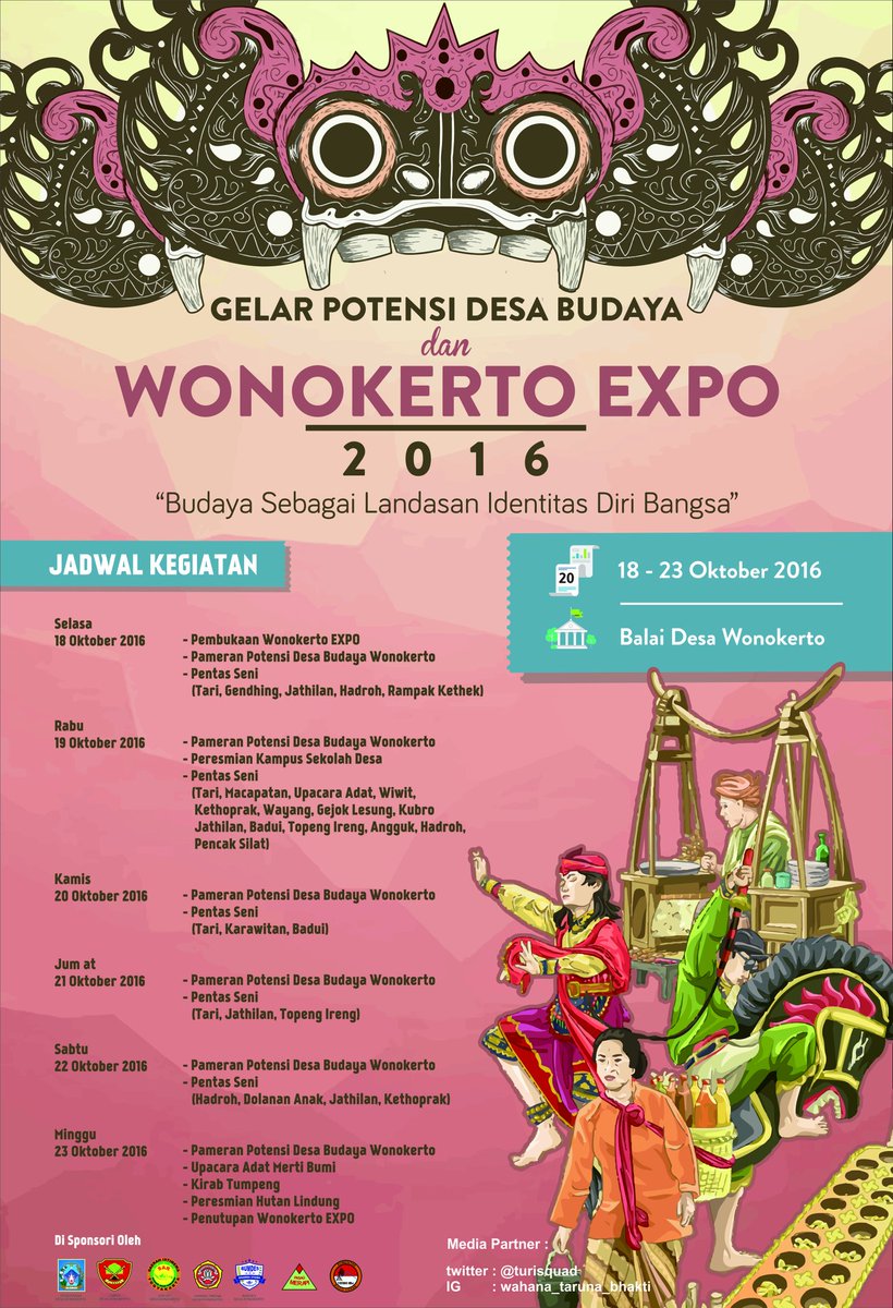 JogjaUpdate's tweet photo. #jogja: 18-23/10/16 Gelar Potensi Desa Budaya dan Wonokerto expo 2016 di Wonokerto Turi | free ~ @rakathoanASLI: https://t.co/MwnGgKZXQj