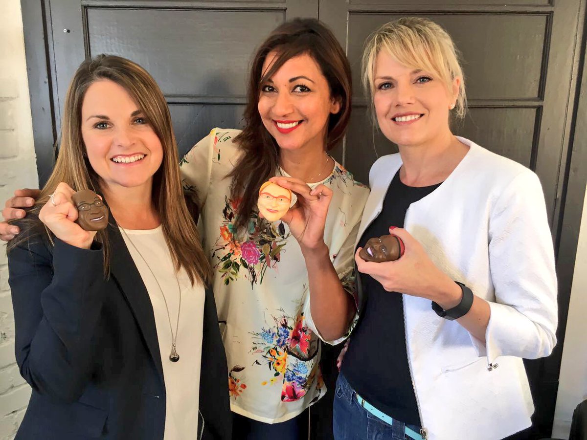 TanyaNefdt's tweet photo. With sisters @jonorben &amp; @bonfire78 &amp; their quirky stressballs designed in the shape of SA politicians. More @eNCA https://t.co/munvtsBcHW