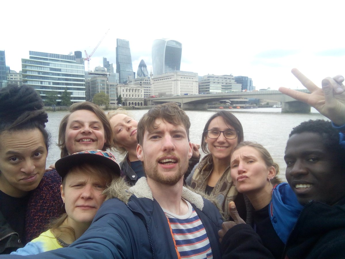 VarldensBand's tweet photo. Quick stop off in London today before Santiago then the UK leg of our #transglobal  tour! Back to play @RichMixLondon on 31st October! https://t.co/oqADH7vVIz