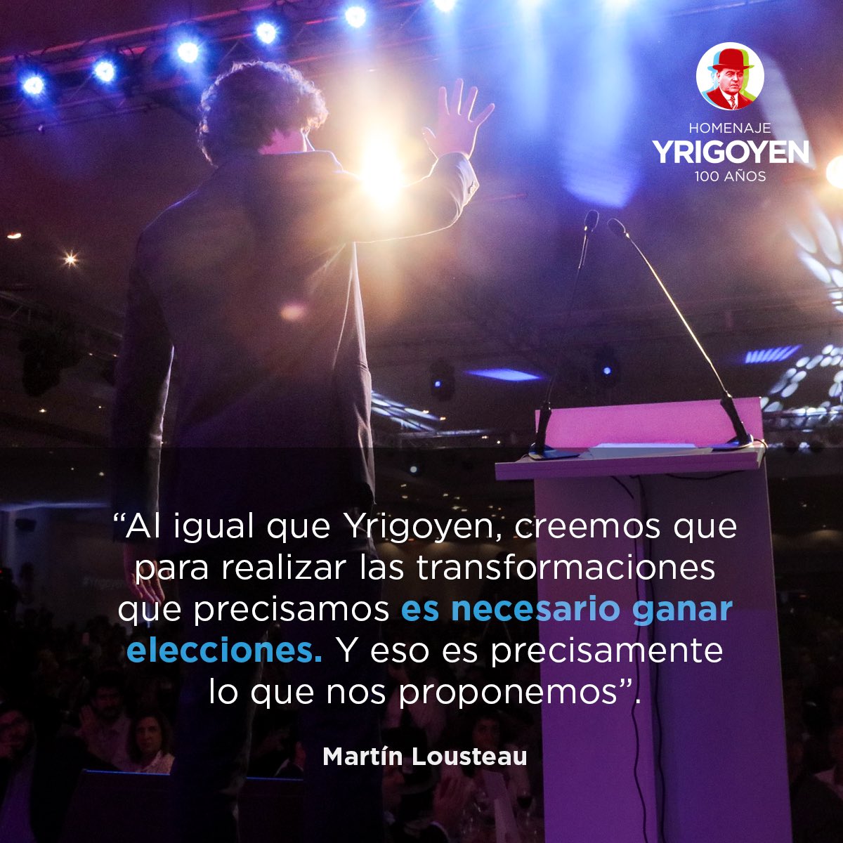 MGuouman's tweet photo. "Para realizar las transformaciones que precisamos es necesario ganar elecciones. Y eso es precisamente lo que nos proponemos". @GugaLusto https://t.co/vC1ltGOM7l