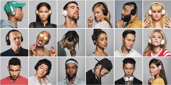 thefader's tweet photo. Watch @NICKIMINAJ, @trvisXX, @Pharrell, and more promote wireless headphones in the new @beatsbydre campaign. https://t.co/NbL3B1PtJH https://t.co/S4WYe4l5HL