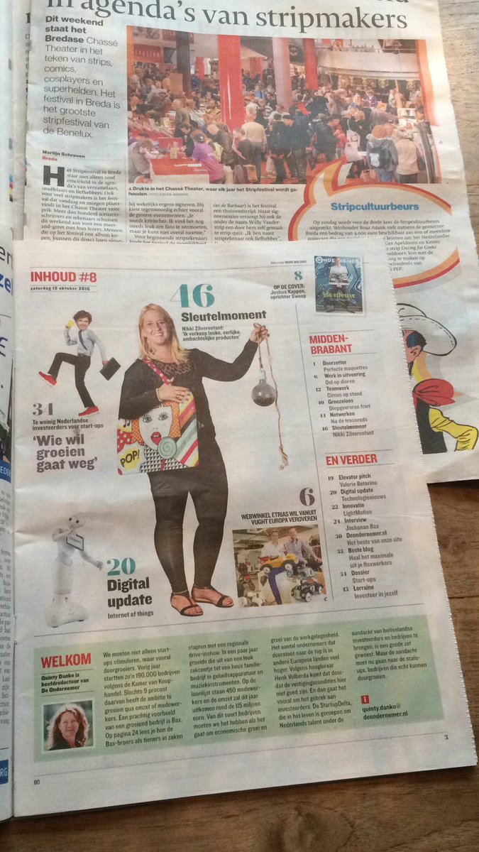 nowastedesign's tweet image. Afgelopen weekend @nowastedesign in de bijlage de #ondernemer van het @bddenbosch. #sleutelmoment #brabantsdagblad #duurzaam #eco #starters