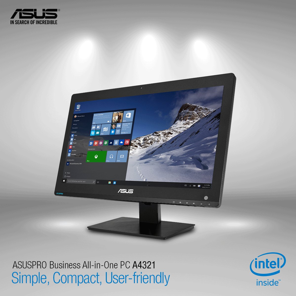 ASUSBangladesh's tweet photo. #ASUS All-in-One PC A4321 is powered by the Intel® 6th generation Core™ processor with support for up to 16GB of DDR4 memory https://t.co/iReSg5KQbj