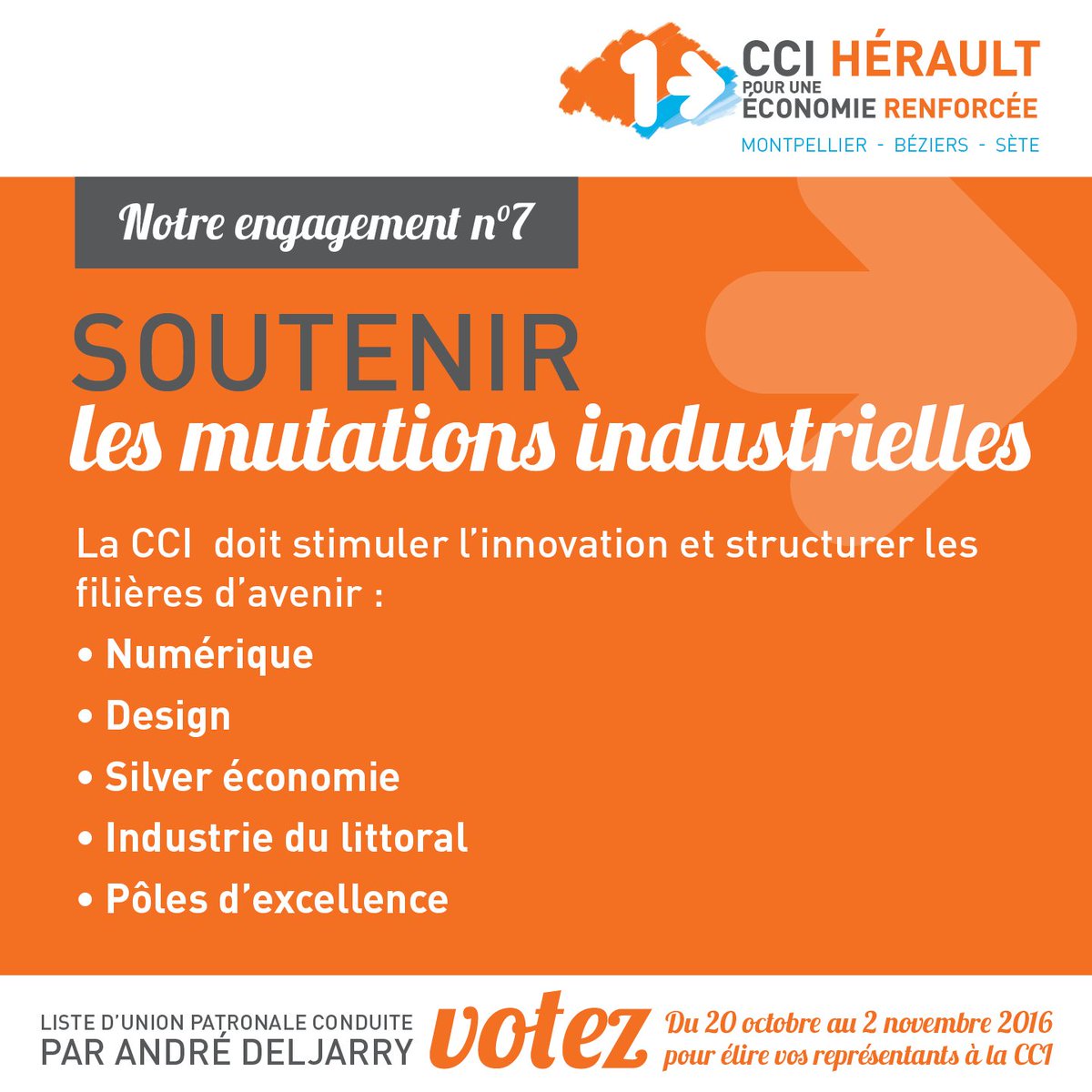 ADeljarry's tweet photo. André #DELJARRY pour 1 #économie renforcée #1CCIHerault https://t.co/NZHGtztysf