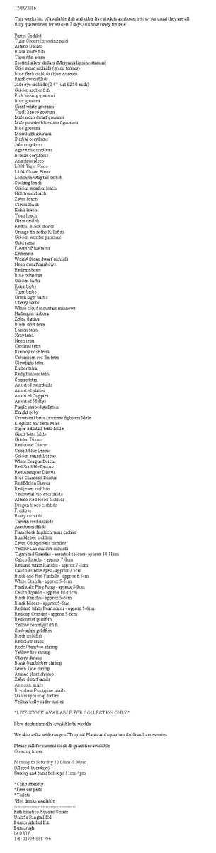 FishFinatics1's tweet image. Available high quality  #TropicalFish and #ColdwaterFish  from us in #Burscough #Lancashire   

#AquariumFish #TropicalFishLancashire