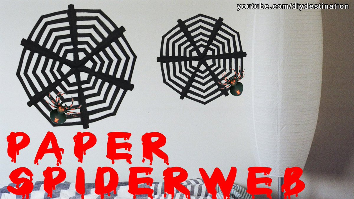 DIYDestinationz's tweet photo. Give your home a spooky look this #Halloween with #DIYHalloween Paper Spider Web https://t.co/zbu24ore3B https://t.co/JhL6iHDawo