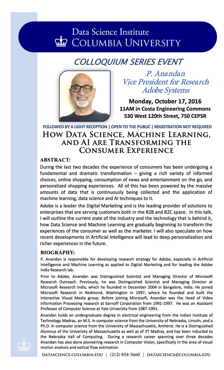 machine learning for data science columbia