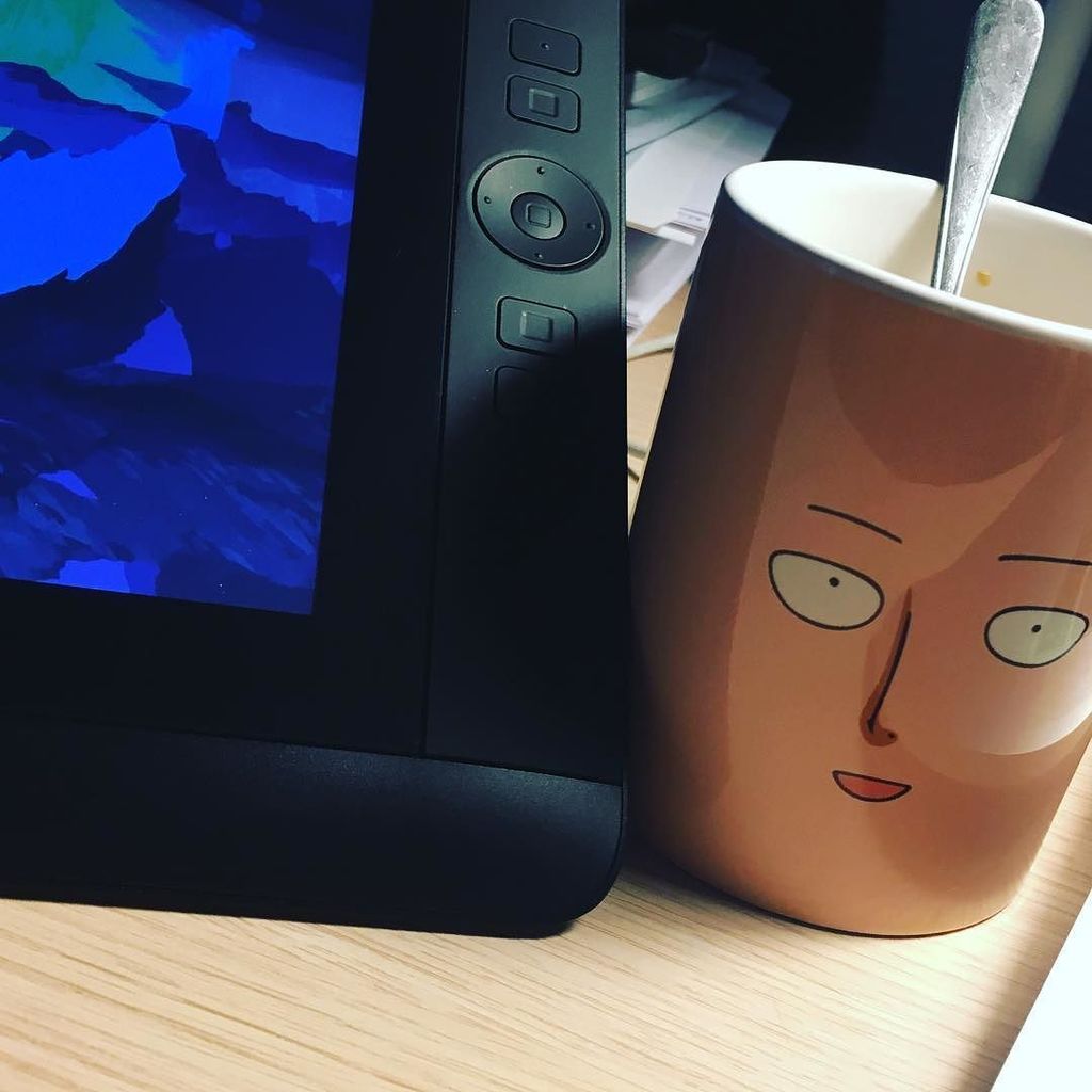 Let's get some work done + my new mug is cooler than yours! #saitama #onepunchman #mug #ci… ift.tt/2enFnKP