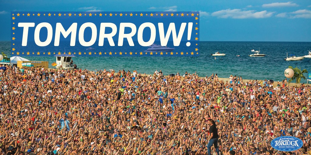 festivaltortuga's tweet photo. Tomorrow is the day, y'all!! Counting down the HOURS 'til we share our #TortugaFest 2017 lineup with you! #CheersTo5YearsYall https://t.co/yvRA81VVOA