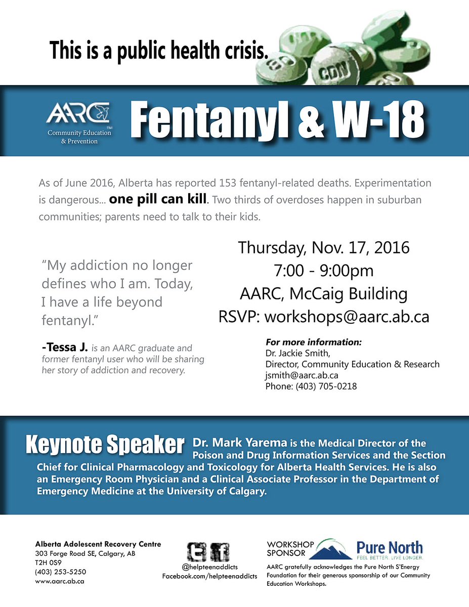 aarcrecovery's tweet photo. Join us on Nov. 17th for our Fentanyl Workshop - a good way to stay informed. #fentanyl #FentanylAlberta #opioid #FentanylCrisis https://t.co/DY7nGm9e4e