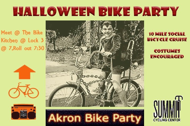 AkronBikeParty's tweet photo. Bike party this Friday Oct. 21. #akron #bikeparty #cycling #music #community 
Spread the word https://t.co/WCuQNsCK4A