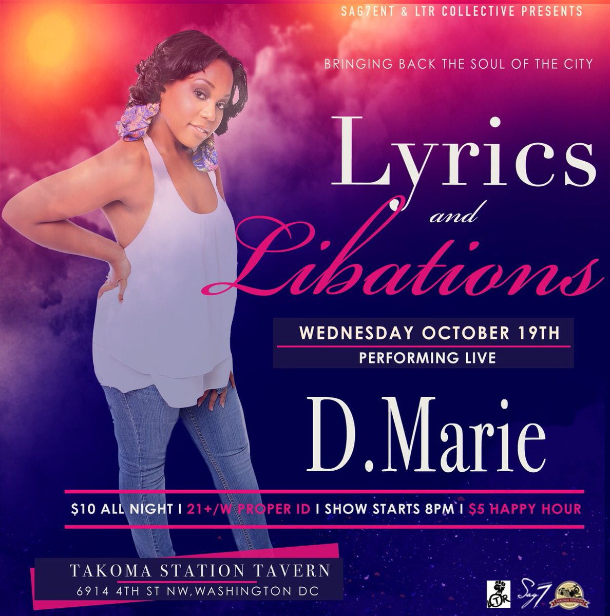 KeepStillUSA's tweet photo. Live performance from @dMUHrie &amp; @DanielleJoyQD this Wednesday! 🌟Lyrics &amp; Libations 🌟@TakomaStation. https://t.co/XN03poPKfb