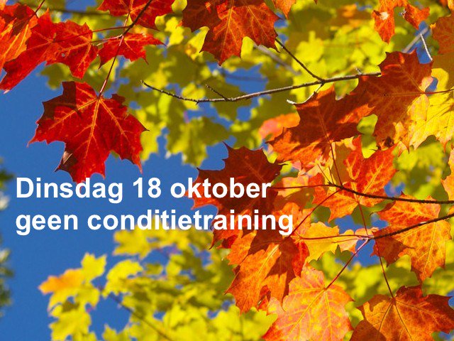 KombiFit's tweet photo. Let op! Morgen geen conditietraining i.v.m. vakantie https://t.co/BWfhT45lAY