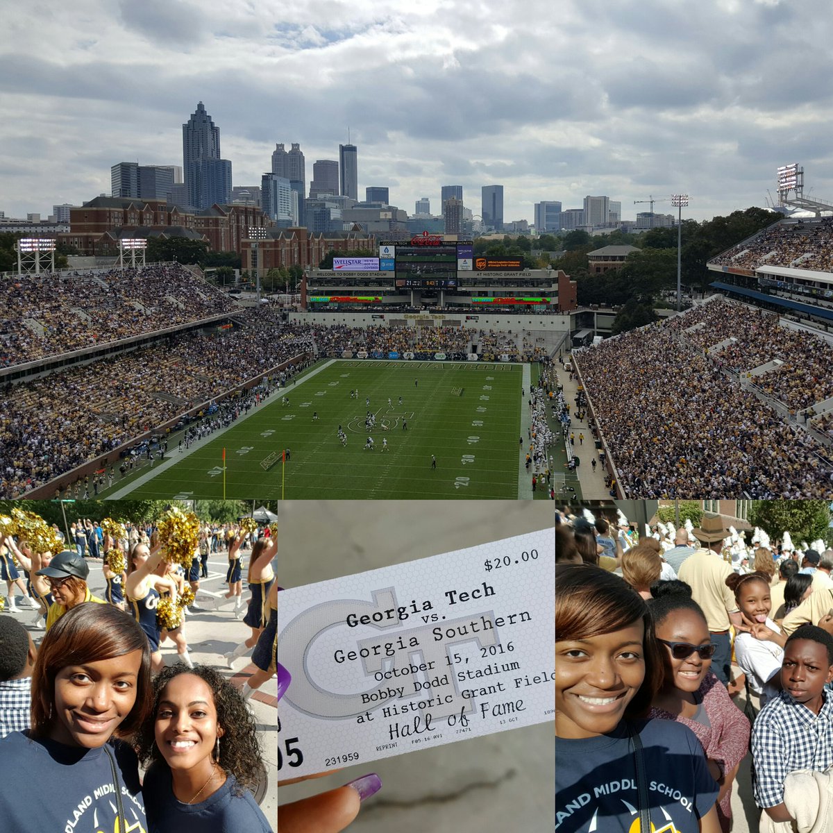 Nothing like a good Saturday football game!! Thanks <a href="/GeorgiaTech/">Georgia Tech</a> 4 having <a href="/AVIDWoodland/">Woodland MS AVID</a> #WMSAVID #GSUAlumni