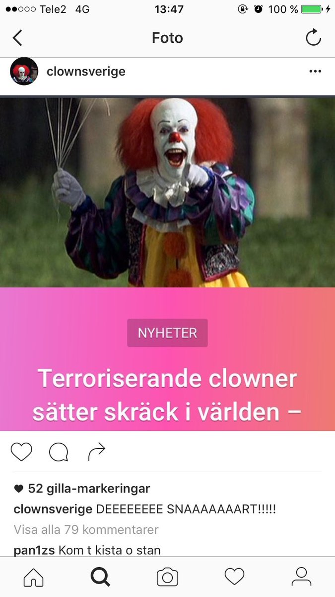 wsssttt's tweet photo. Rädd för clowner? Ingen fara säg bara till Lukas han tar hand om det! 🤗 https://t.co/pTaIyyk3fU
