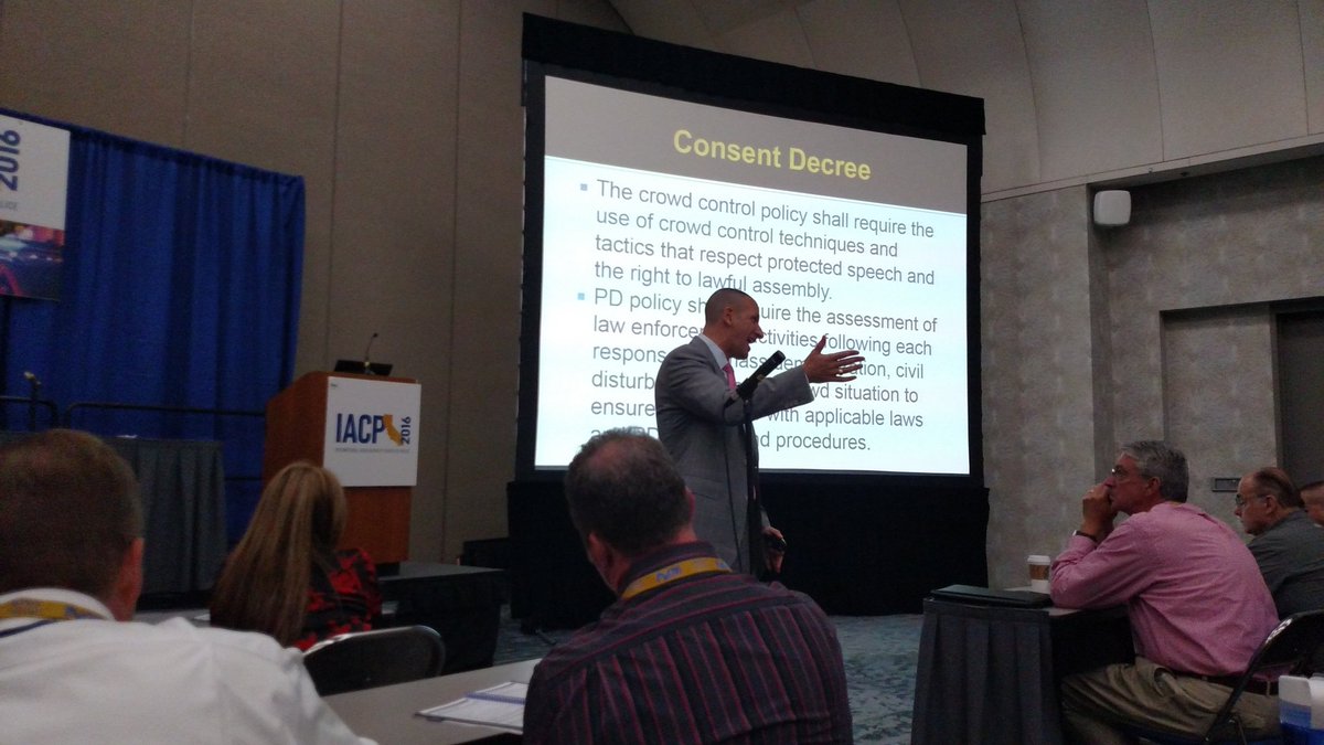 MCOPALegal's tweet image. @DaigleLawGroup Eric Daigle discusses crowd control at IACP #LOSIACP2016