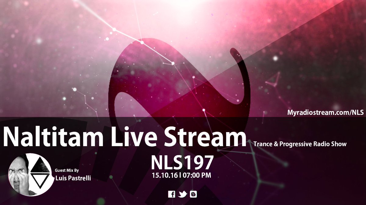Naltitam's tweet photo. Esta noche en Naltitam Live Stream #NLS197
@luispastrelli desde las 7 PM en https://t.co/IZ0a6ZZaZ8
#RadioShow #Naltitam #NLS200 https://t.co/TD6aErDgof