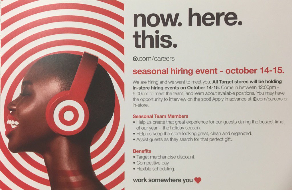 MirandaF4Target's tweet image. Walk in to shop, walk out with a job today at Brentwood Target! @AmyMaigret @Job_Nashville @JobsNashville1