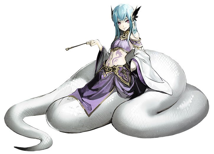 富士見ドラゴンブック編集部 ドラクルージュ あ 家付妖精です 今夜ご紹介する 異端 の方は メリュジーヌ の魔女さんです 長大なる蛇の下半身を持つ異端の血統 大半が女性で 古き秘密を守護する 巫女とも言われています 古き蛇神に身を捧げた巫女は