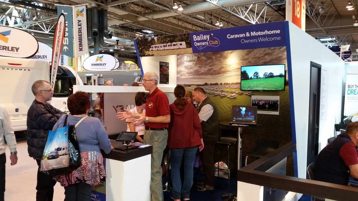 BaileyOwners's tweet photo. Plenty of activity on the club stand at the #NECCaravanShow #baileyofbristol https://t.co/QLQdZYqdt2