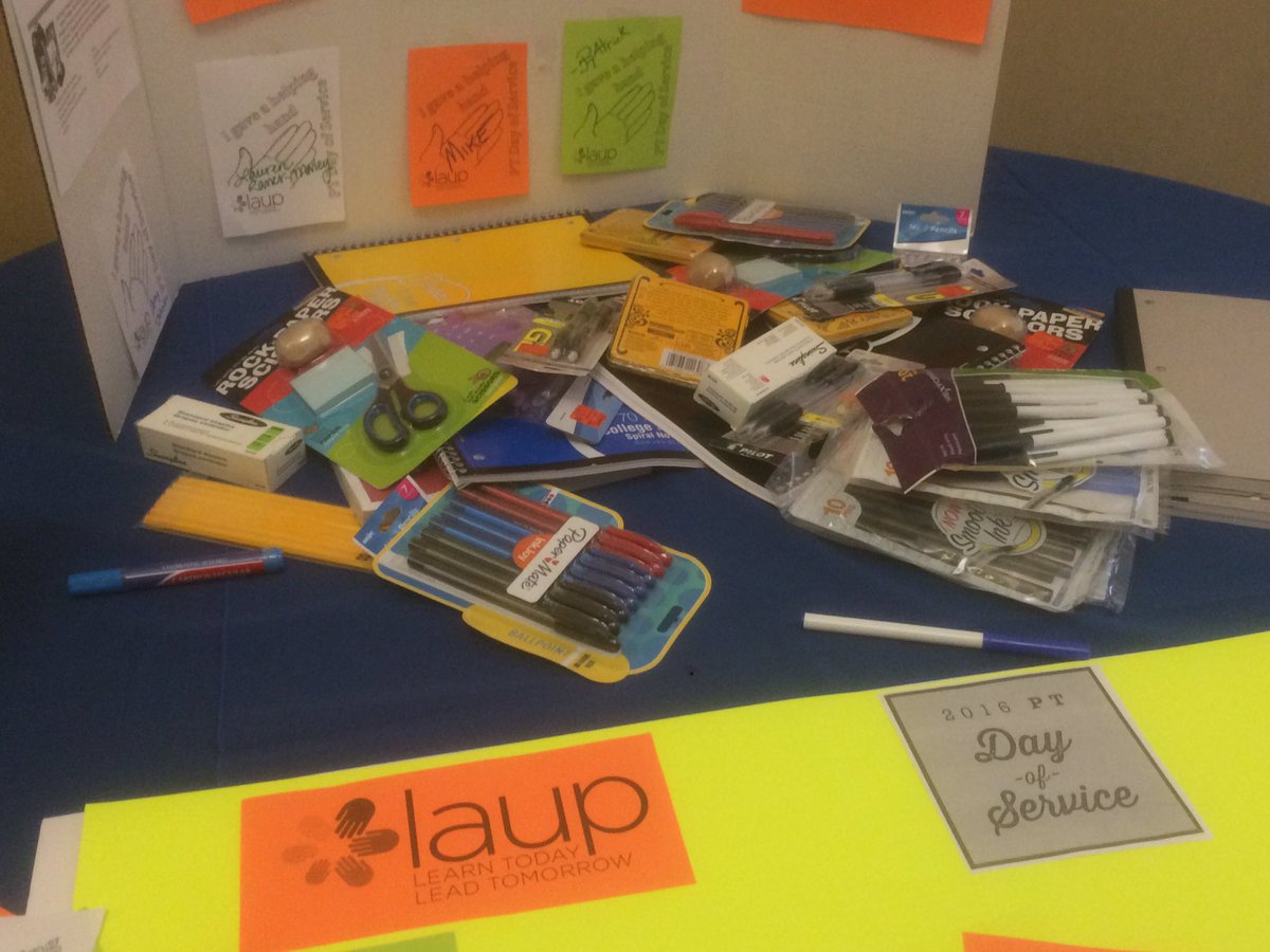 APTAMichigan's tweet photo. Collecting school supplies at Fall conference for laup. #PTDOS #MPTAfallconference https://t.co/kVeLpIKfaU