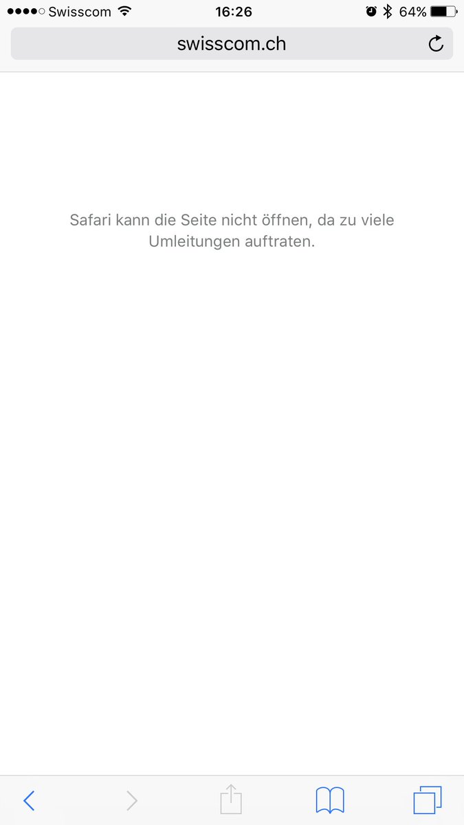 AragornST's tweet photo. @Swisscom_Care kann man eigentlich nicht mehr auf eure Website vom iPhone her!? #iPhone #safari #swisscom https://t.co/MyOeUTtH4M