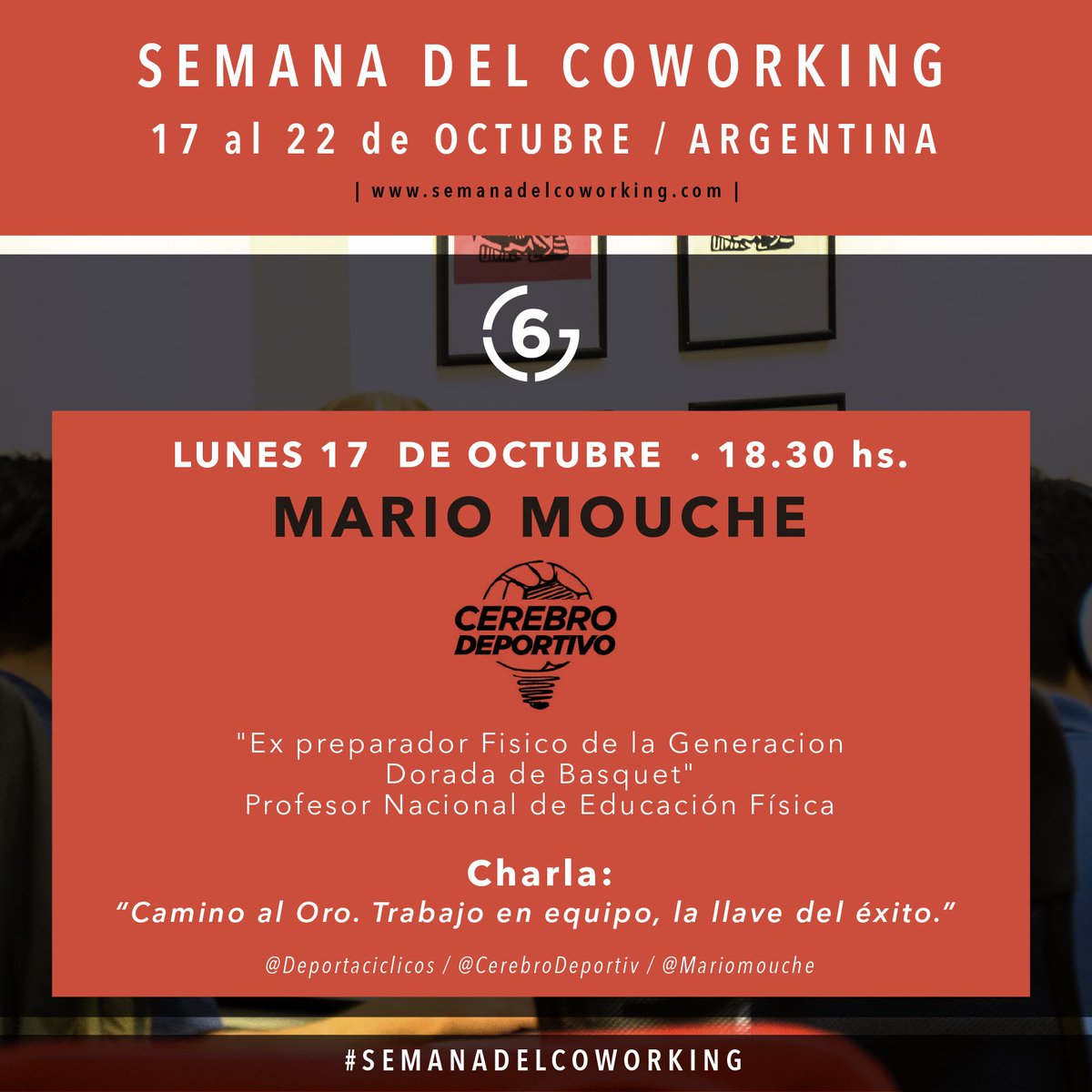 GradosSeis's tweet image. SEMANA DEL COWORKING / SEIS GRADOS
·17/OCT - 18.30hs @Deportaciclicos @CerebroDeportiv
·20/OCT - 18.30hs @diegomb80
seisgrados.com.ar